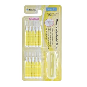 ZEOLA Mizuha Японски Интердентални четки за зъби L х 15 бр Комплект + кутия за съхранение