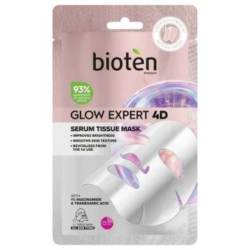 Bioten Glow Expert 4D Лист маска за лице х 1 брой