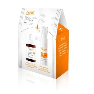 BOX Avene Vitamin Activ Cg Озаряващ коригиращ серум 30 мл + Слънцезащитен тониран флуид против пигментация SPF50+ 40 мл