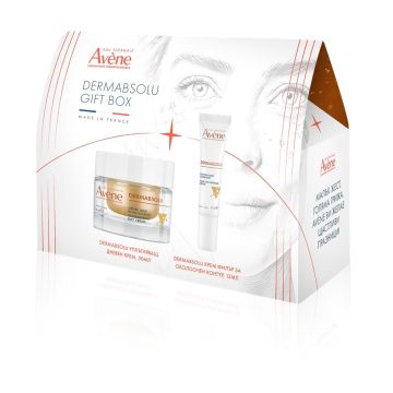 BOX Avene DermAbsolu Уплътняващ дневен крем 50 мл + Avene DermAbsolu Крем филър за околоочен контур 15 мл Комплект