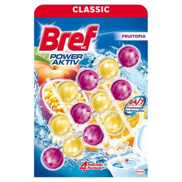 Bref WC Power Active Fruitopia Ароматизатор за тоалетна 3 х 50 гр