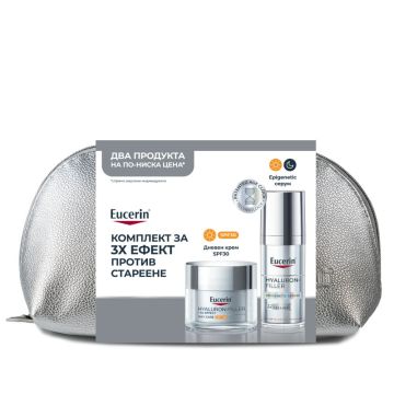 Eucerin Hyaluron-Filler Дневен крем за всеки тип кожа SPF30 50 мл + Epigentic Серум против стареене 30 мл