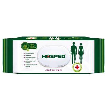 Hosped Мокри кърпи с алое вера за възрастни с капак х 80 бр