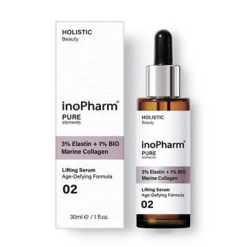 Inopharm Pure elements Серум за лице с 3% Eластин и 1% Био морски колаген 30 мл