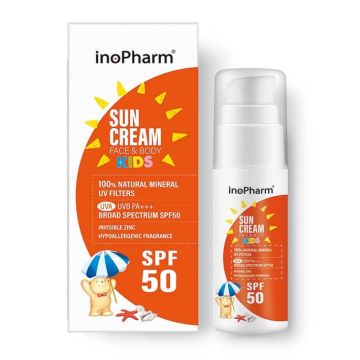 InoPharm Sun Слънцезащитен крем за лице и тяло за деца SPF50 100 г