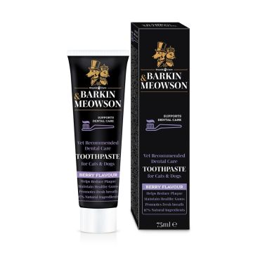 Barkin&Meowson Паста за зъби с пребиотик за куче и котка с вкус горски плодове 75 мл