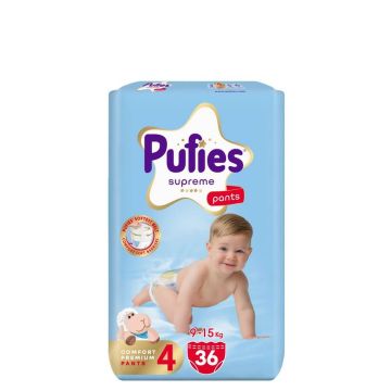 Pufies Supreme 4 Maxi Бебешки Пелени-гащички 9-15 кг х 36 бр