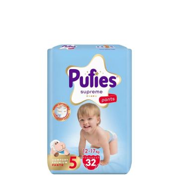 Pufies Supreme 5 Junior Бебешки Пелени-гащички 12-17 кг х 32 бр