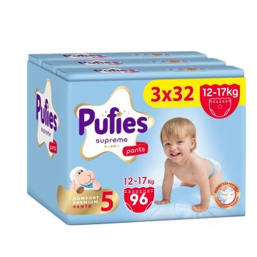 Pufies Supreme 5 Junior Бебешки Пелени-гащички 12-17 кг 3 х 32 бр