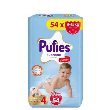 Pufies Supreme 4 Maxi Бебешки Пелени-гащички 9-15 кг х 54 бр