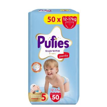 Pufies Supreme 5 Junior Бебешки Пелени-гащички 12-17 кг х 50 бр