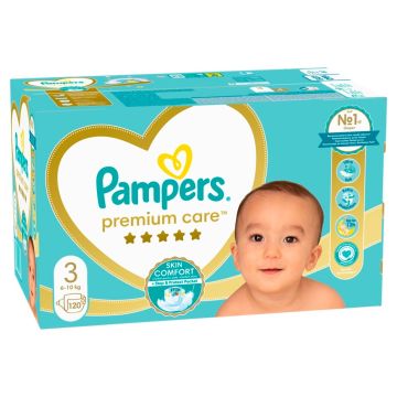 Пелени Pampers Premium Care MB размер 3 Midi 6-10 кг х 120 бр