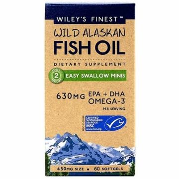 Wiley's Finest Рибено масло Омега-3 450 мг х 60 мини капсули