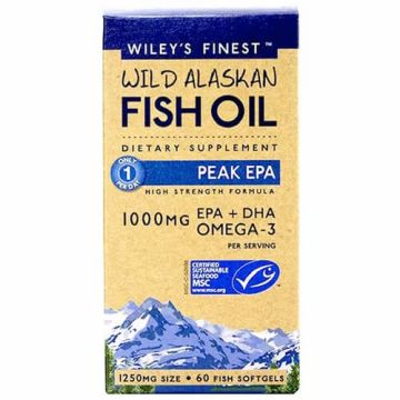 Wiley's Finest Рибено масло Омега-3 ЕРА 1250 мг х 60 капсули