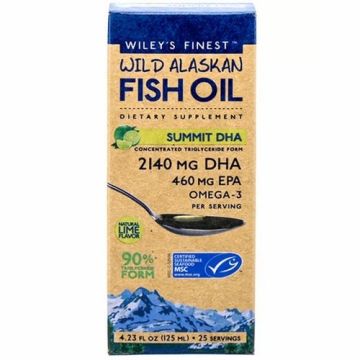 Wiley's Finest Рибено масло Омега-3 с високо съдържание на DHA 125 мл