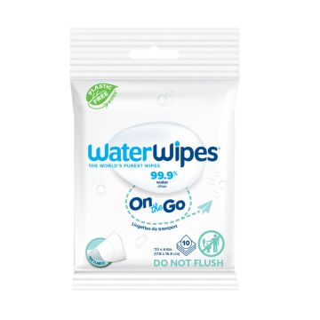 On The Go Water Wipes Бебешки мокри кърпички х 10 броя