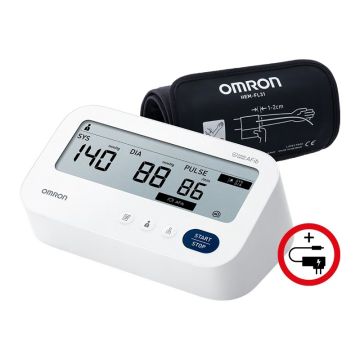 Автоматичен апарат за кръвно налягане Omron M3 Comfort AFib 2025 с адаптер