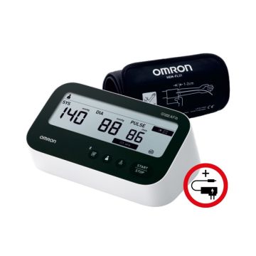 Автоматичен апарат за кръвно налягане Omron M4 Connect AFib 2025 с адаптер