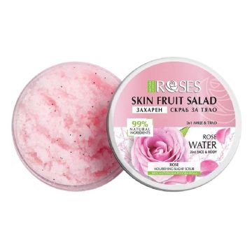Agiva Fruit Salad Скраб за лице и тяло 2 в 1 с аромат на роза 200 мл