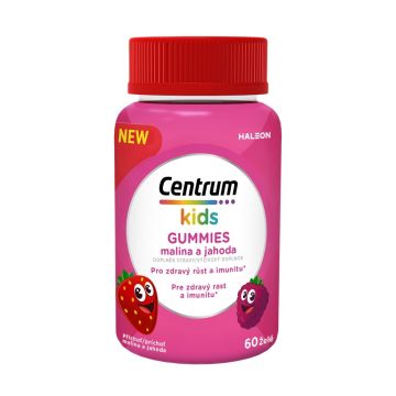 Centrum Kids Gummies Витамини за деца с вкус на ягода и малина х 60 желирани таблетки