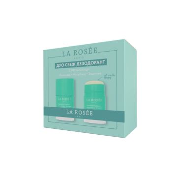 La Rosee Освежаващ дезодорант с пробиотици 50 мл + Пълнител 50 мл Комплект