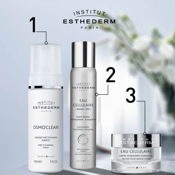 Esthederm Osmoclean Почистваща пяна 150 мл + Esthederm Eau Cellulaire Клетъчна вода 100 мл + Esthederm Eau Cellulaire Клетъчен крем за лице 50 мл Комплект