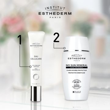 Esthederm Eau Cellulaire Клетъчен гел-крем за лице 40 мл + Esthederm No Sun Минерален слънцезащитен флуид SPF50+ 40 мл Комплект