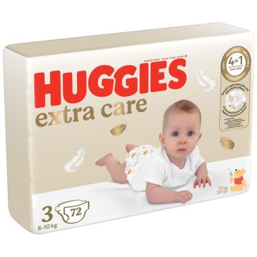 Huggies Extra Care Пелени 3 6-10 кг x 72 бр