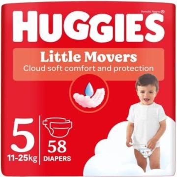 Huggies Little Movers Пелени 5 11-25кг х 58 бр
