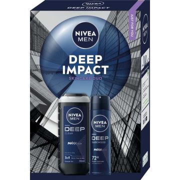 Nivea Men Xmas'25 Deep Impact Maxx Clean Duo Промо комплект