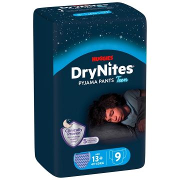 Huggies DryNites Teen Гащи пижама 13+г, 48-60 кг, момче х 9 бр