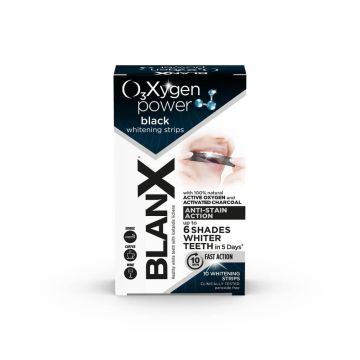 BlanX Black O3Xygen Power Ленти за избелване на зъбите черни х 10 броя
