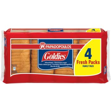 Papadopoulos Goldies Family Pack Пшенични сухари 510 г