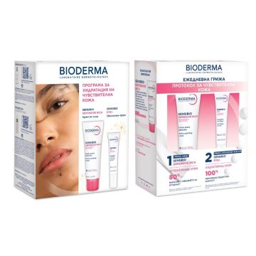 Bioderma Sensibio Defensive Богат защитен крем за лице 40 мл + Околоочен крем 15 мл Комплект