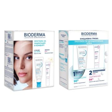 Bioderma Hydrabio Гел-крем 40 мл + Bioderma Sensibio Eye+ Крем за околоочен контур 15 мл Комплект