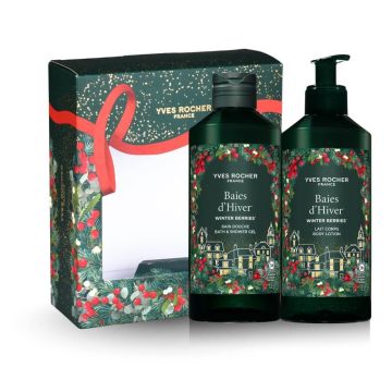 Yves Rocher Baies d'Hiver Лимитиран комплект Зимни плодове (душ гел/мляко за тяло/кутия)