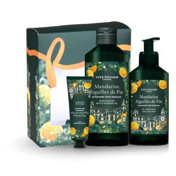 Yves Rocher Mandarine Aiguilles de Pin Лимитиран комплект Мандарина и борови иглички (душ гел/течен сапун/крем за ръце/кутия)