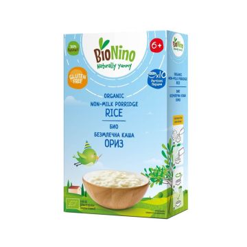 BioNino Био Безмлечна oризова каша 6М+ 200 г