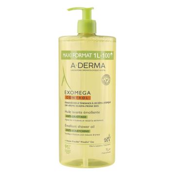 A-Derma Exomega Control Емолиентно душ-олио за суха и атопична кожа 1000 мл