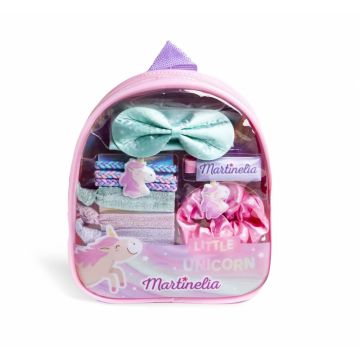 Martinelia Little Unicorn Комплект аксесоари за коса в чантичка - 6 части