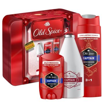 Old Spice Captain Душ-гел 3в1 за мъже 250 мл + Old Spice Captain Део Стик против изпотяване 50 мл + Old Spice Captain Лосион за след бръснене 100 мл Комплект