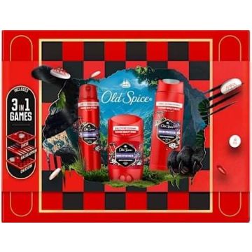 Old Spice NightPanther Душ гел 250 мл + Old Spice NightPanther Део Стик 50 мл + Old Spice NightPanther Дезодорант спрей 150 мл + Подарък: игри Комплект