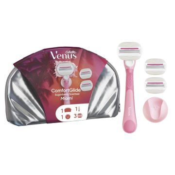 Gillette Venus Sugarberry Дамска самобръсначка + Поставка + Несесер Подаръчен комплект Коледа 2025