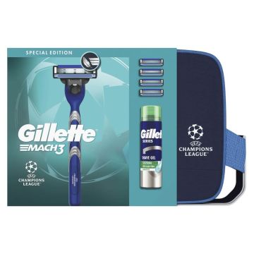 Gillette Mach 3 Подаръчен комплект за мъже с несесер Коледа 2025