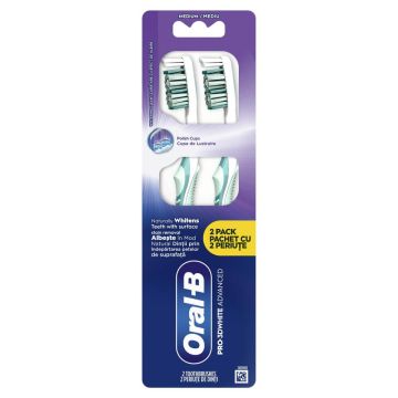 Oral-B Pro 3D White Advanced Четка за зъби със средна твърдост х 2 броя