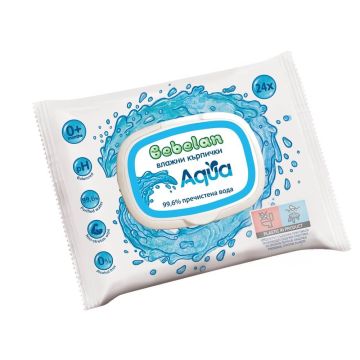 Bebelan Aqua Бебешки мокри кърпи с 99.6 % вода х 24 броя