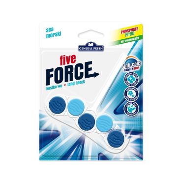General Fresh Five Force Блокче за тоалетна чиния, океан 50 г