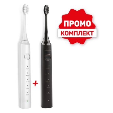 Microlife Clean S5 White Звукова електрическа четка за зъби бяла + Microlife Clean S5 Black Звукова електрическа четка за зъби черна Комплект
