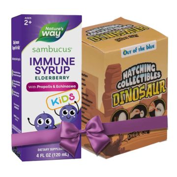 Nature's Way Sambucus Original syrup Kids With Echinacea Сироп за деца с черен бъз и ехинацея за силен имунитет 120 мл + Подарък Комплект