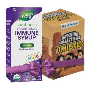 Nature's Way Sambucus Organic Syrup Kids Сироп за деца с черен бъз за силен имунитет 120 мл + Подарък Комплект